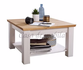 Wohnzimmer Beistelltisch landhaus FLAIR Kiefer 2farbig weiß eichefarben casademobila Goslar