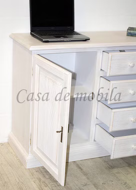 Sideboard 195x91x46cm PINEA Pinie massiv weiß gebürstet Sideboard 195x91x46cm PINEA Pinie massiv weiß gebürstet