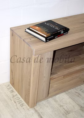 TV-Lowboard 128x62x40cm HORIZONT Wildeiche massiv Bianco geölt TV-Lowboard 128x62x40cm HORIZONT Wildeiche massiv Bianco geölt