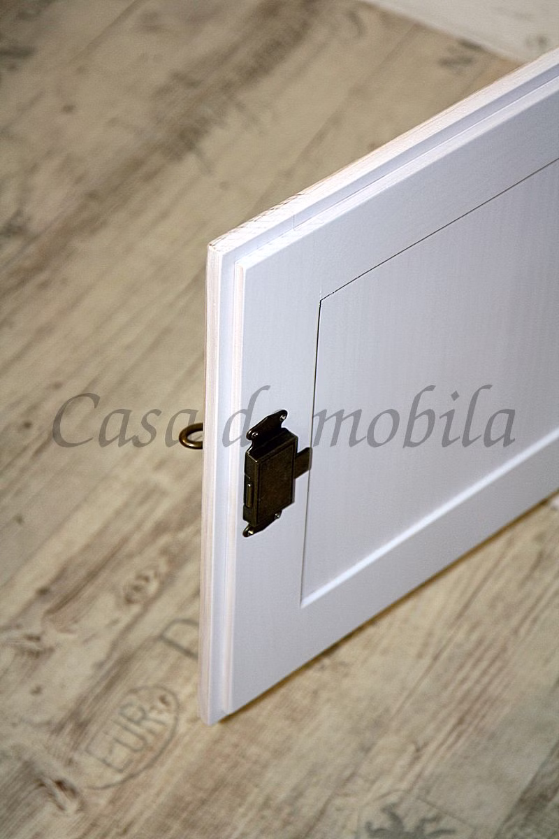 TV-Kommode 160x57x45cm PINEA Pinie massiv weiß gebürstet