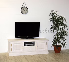 Massivholz TV-schrank PINEA Pinie massiv weiß gebürstet casademobila Massivholz TV-schrank PINEA Pinie massiv weiß gebürstet casademobila