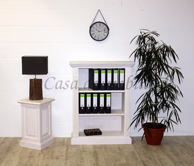 Dielenregal niedrig landhaus PINEA Pinie massiv weiss gebürstet casademobila Dielenregal niedrig landhaus PINEA Pinie massiv weiss gebürstet casademobila
