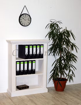 niedriges Bücherregal Regal landhaus PINEA Pinie massiv weiss gebürstet casademobila niedriges Bücherregal Regal landhaus PINEA Pinie massiv weiss gebürstet casademobila