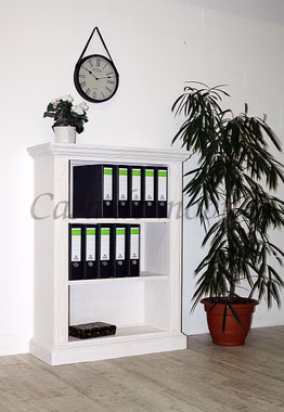 Ordnerregal niedrig landhaus PINEA Pinie massiv weiss gebürstet casademobila Ordnerregal niedrig landhaus PINEA Pinie massiv weiss gebürstet casademobila
