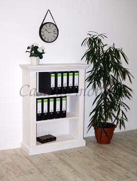 Büroregal niedrig landhaus PINEA Pinie massiv weiss gebürstet casademobila Büroregal niedrig landhaus PINEA Pinie massiv weiss gebürstet casademobila
