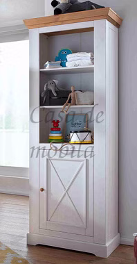 Standregal 78x200x42cm FLAIR Kiefer weiß eichefarben geölt Massivholz Standregal FLAIR 78x200x42cm Kiefer massiv weiß eichefarben gelaugt geölt Casa de mobila Goslar