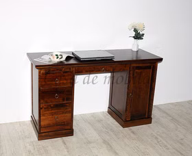 Bürotisch braun kolonial 135x78x48cm TOSCANA Pappel lackiert casademobila