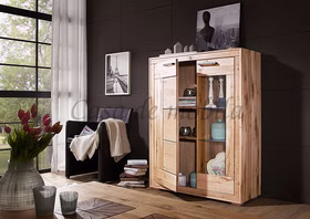 Highboard 103x135x40 cm Wildeiche natur geölt & sandgestrahlt Highboard 103x135x40 cm Wildeiche natur geölt & sandgestrahlt