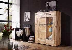 Highboard 103x135x40 cm Wildeiche natur geölt & sandgestrahlt Highboard 103x135x40 cm Wildeiche natur geölt & sandgestrahlt
