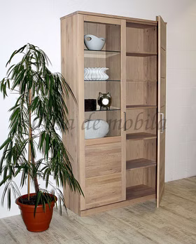 Massivholz mehrzweckschrank mit Glastür 102x204x40cm PALERMO Wildeiche massiv Bianco geölt Casa de mobila Goslar Massivholz mehrzweckschrank mit Glastür 102x204x40cm PALERMO Wildeiche massiv Bianco geölt Casa de mobila Goslar