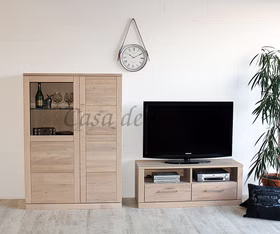 Massivholz Schrankwand klein PALERMO 216x143x40cm Wildeiche massiv bianco geölt, 7171 22+24 EB GM Casa de mobila Goslar Massivholz Schrankwand klein PALERMO 216x143x40cm Wildeiche massiv bianco geölt, 7171 22+24 EB GM Casa de mobila Goslar