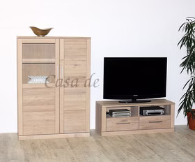 Massivholz Wohnwand klein PALERMO 216x143x40cm Wildeiche massiv bianco geölt, 7171 22+24 EB GM Casa de mobila Goslar Massivholz Wohnwand klein PALERMO 216x143x40cm Wildeiche massiv bianco geölt, 7171 22+24 EB GM Casa de mobila Goslar