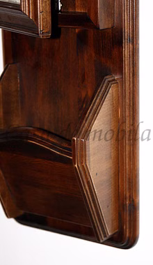 Schlüsselkasten 20x55x10cm DECOR Pappel nussbaumfarben lackiert Schlüsselkasten 20x55x10cm DECOR Pappel nussbaumfarben lackiert
