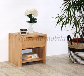 Nachtschrank mit schublade und ablage 40x40x33cm JUDITH Kernbuche massiv natur geölt Casademobila.com online kaufen Nachtschrank mit schublade und ablage 40x40x33cm JUDITH Kernbuche massiv natur geölt Casademobila.com online kaufen