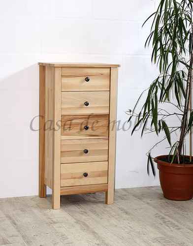 Massivholz Anrichte mit schubladen schmal ANTON buche Kernbuche massiv geölt casademobila