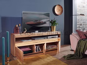 Massivholz TV-Kommode mit Beleuchtung Oker 165x63x44cm Wildeiche massiv natur geölt Casademobila Goslar Massivholz TV-Kommode mit Beleuchtung Oker 165x63x44cm Wildeiche massiv natur geölt Casademobila Goslar