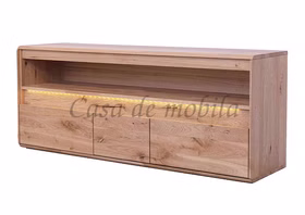 Massivholz Fernsehkommode mit Beleuchtung Oker 165x63x44cm Wildeiche massiv natur geölt Casademobila Goslar Massivholz Fernsehkommode mit Beleuchtung Oker 165x63x44cm Wildeiche massiv natur geölt Casademobila Goslar