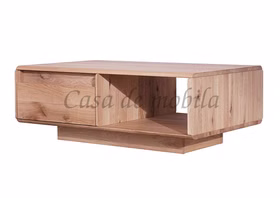 Massivholz Stubentisch mit schubladen 110x40x70cm Wildeiche massiv natur geölt Casademobila Goslar
