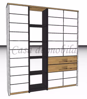 Bücherschrank 178x199x33cm CONTRA Massivholz Bücherschrank 178x199x33cm CONTRA Massivholz