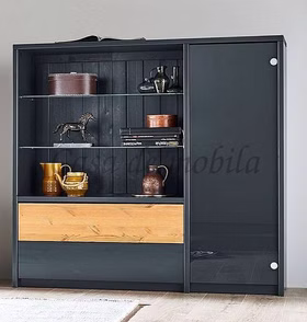 Highboard 134x123x33cm CONTRA Kiefer massiv anthrazitgrau lackiert Massivholz Highboard 134x123x33cm CONTRA Kiefer massiv anthrazitgrau lackiert Casa de mobila Goslar