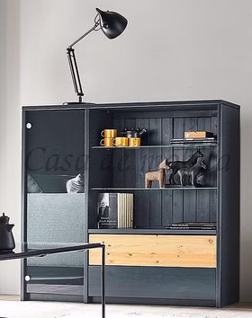 Highboard 134x123x33cm CONTRA Kiefer massiv anthrazitgrau lackiert Büroschrank 134x123x33cm CONTRA Kiefer massiv anthrazitgrau lackiert,gelaugt geölt Casa de mobila Goslar