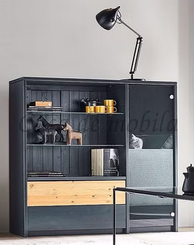 Highboard 134x123x33cm CONTRA Kiefer massiv anthrazitgrau lackiert Wohnzimmer-schrank 134x123x33cm CONTRA Kiefer massiv anthrazitgrau lackiert Casa de mobila Goslar