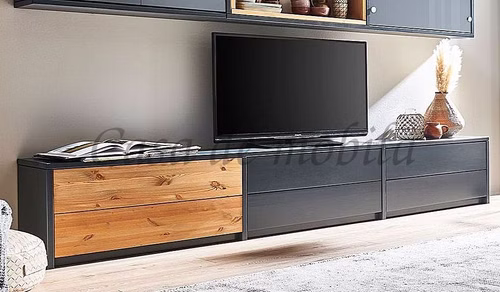Massivholz TV-Kommode mit Schubladen CONTRA 262x46x33cm Kiefer massiv gelaugt geölt grau lackiert Casa de mobila Goslar Massivholz TV-Kommode mit Schubladen CONTRA 262x46x33cm Kiefer massiv gelaugt geölt grau lackiert Casa de mobila Goslar