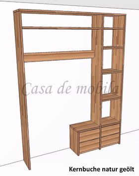 Flurgarderobe Kernbuche massiv natur geölt von Casademobila Goslar