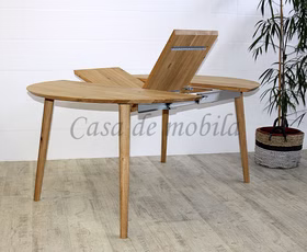 runder ausziehtisch echtholz 120x120cm Wildeiche massiv natur geölt casademobila Goslar runder ausziehtisch echtholz 120x120cm Wildeiche massiv natur geölt casademobila Goslar