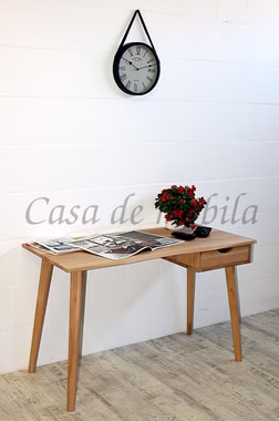 Massivholz Schreibtisch 120x75x55 cm buche Kernbuche massiv geölt casademobila