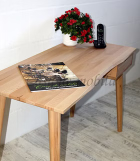 Schreibtisch platte bogen holz buche Kernbuche massiv natur geölt casademobila