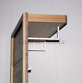 Wandgarderobe 102x110x30cm HORIZONT Wildeiche Bianco geölt Wandgarderobe 102x110x30cm HORIZONT Wildeiche Bianco geölt