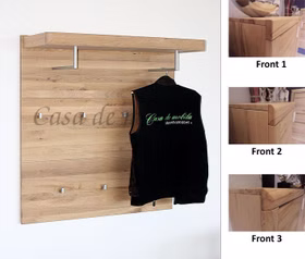 Wandgarderobe 102x110x30cm HORIZONT Wildeiche Bianco geölt Wandgarderobe 102x110x30cm HORIZONT Wildeiche Bianco geölt