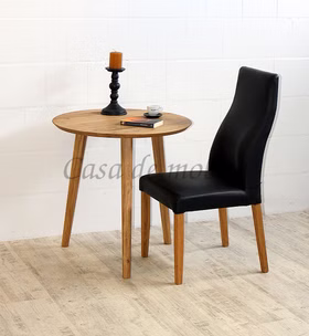 Kleiner Küchentisch rund 75x75x75cm OLPE eiche massiv natur geölt Casa de mobila Goslar