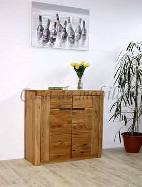 Massivholz Anrichte klein 2türig HORIZONT 102x94x40cm Asteiche massiv natur geölt Casa de mobila Goslar Massivholz Anrichte klein 2türig HORIZONT 102x94x40cm Asteiche massiv natur geölt Casa de mobila Goslar