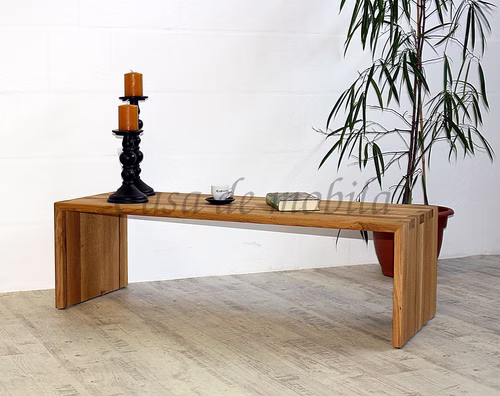 Massivholz Couchtisch Bank mit schlitz zapfen CAMILLA natur geölt casademobila