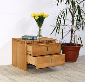Nachtkommode mit 2 schubladen CAMILLA Kernbuche massiv natur geölt Massivholz Nachtkommode mit gezinkte Eckverbindungen CAMILLA Kernbuche massiv natur geölt Casademobila Goslar