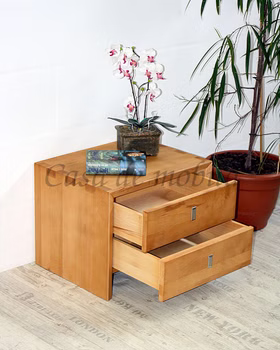 Nachtkonsole mit 2 schubladen CAMILLA Kernbuche massiv natur geölt Massivholz Nachtkonsole mit gezinkte Eckverbindungen CAMILLA Kernbuche massiv natur geölt Casademobila Goslar
