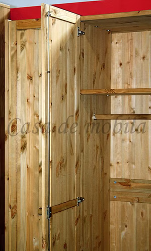 Massivholz Wäscheschrank CONTRA 89x217x55cm kiefer, kernbuche, Wildeiche natur oder Bianco geölt Casa de mobila Goslar