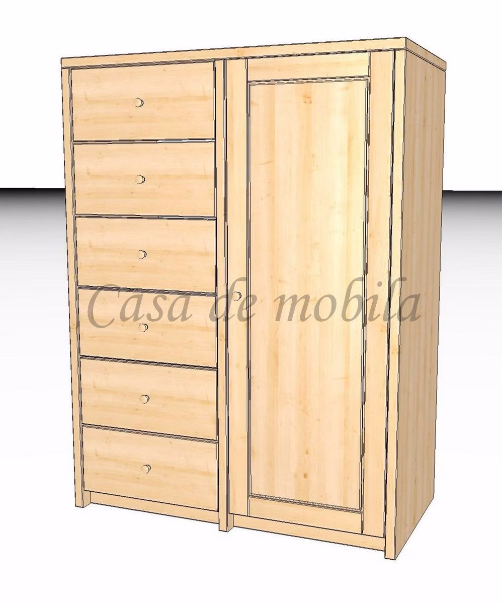Hochkommode 92x123x46cm CONTRA Kiefer massiv Wäschekommode 92x123x46cm CONTRA Kiefer massiv natur lackiert Casa de mobila Goslar