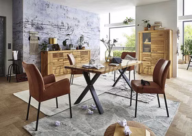 Esszimmer kommode SKYLINE 4-türig 219x94x45cm Asteiche Hirnholz massiv geölt Bügelgriffe Casa de mobila Goslar Esszimmer kommode SKYLINE 4-türig 219x94x45cm Ureiche Hirnholz massiv geölt Bügelgriffe Casa de mobila Goslar