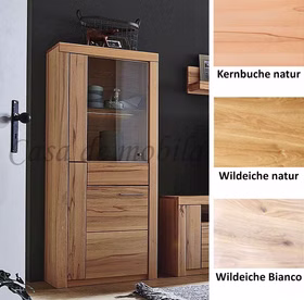 Highboard 71x170x40cm SKYLINE links Kernbuche oder Wildeiche massiv natur oder Bianco geölt Highboard 71x170x40cm SKYLINE links Kernbuche oder Wildeiche massiv natur oder Bianco geölt