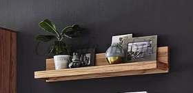Wandboard 128x23x25cm SKYLINE Kernbuche massiv natur geölt