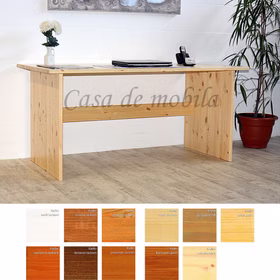 Massivholz Schreibtisch 160x74x78cm Bürotisch Kiefer massiv lackiert geölt honig Casa de mobila Goslar
