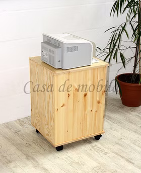 Massivholz schrank mit rollen und Schubladen CONTRA 46x69x49cm Kiefer massiv natur lackiert Casa de mobila Goslar