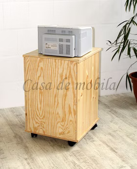Massivholz Druckerschrank mit rollen und Schubladen CONTRA 46x69x49cm Kiefer massiv natur lackiert Casa de mobila Goslar