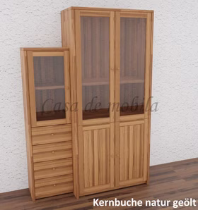 Massivholz Geschirrschrank CONTRA 134x199/161x46/33cm kernbuche massiv natur geölt Casa de mobila Goslar Massivholz Geschirrschrank CONTRA 134x199/161x46/33cm kernbuche massiv natur geölt Casa de mobila Goslar