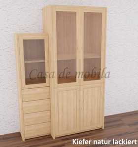 Massivholz Geschirrschrank CONTRA 134x199/161x46/33cm kiefer massiv natur lackiert Casa de mobila Goslar Massivholz Geschirrschrank CONTRA 134x199/161x46/33cm kiefer massiv natur lackiert Casa de mobila Goslar
