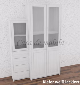 Massivholz Geschirrschrank CONTRA 134x199/161x46/33cm kiefer massiv weiß lackiert Casa de mobila Goslar Massivholz Geschirrschrank CONTRA 134x199/161x46/33cm kiefer massiv weiß lackiert Casa de mobila Goslar
