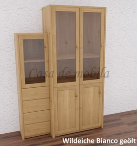 Massivholz Geschirrschrank CONTRA 134x199/161x46/33cm wildeiche massiv bianco geölt Casa de mobila Goslar Massivholz Geschirrschrank CONTRA 134x199/161x46/33cm wildeiche massiv bianco geölt Casa de mobila Goslar